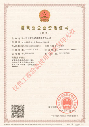 四川君羊建筑业企业资质证书